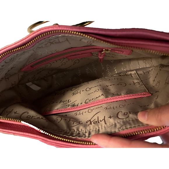 Crescent Crossbody Purse - Rose Pink Foley And Corrina - Picture 2 of 4